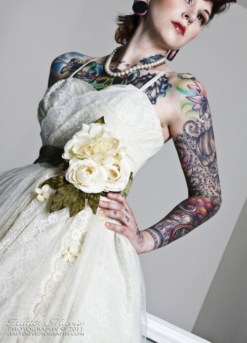 Femmes Tatou es En Robe De Mari e Tattoos fr