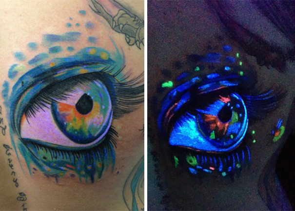 Tatouages UV : Les tatouages fluorescents en